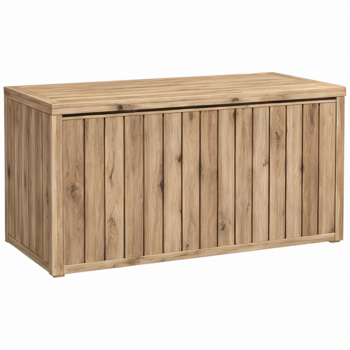 Garten-Aufbewahrungsbox aus Akazien-Massivholz, Natur, 120 x 60 x 63 cm